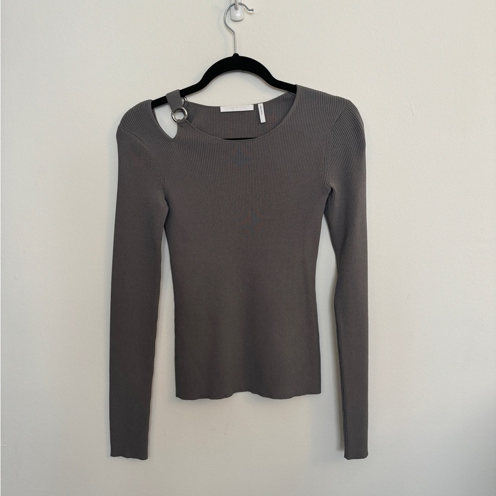 Helmut Lang Grey Knit Top